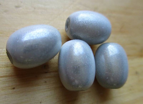 Grijze ovale miracle beads 11 x 8 mm kr91051 k10