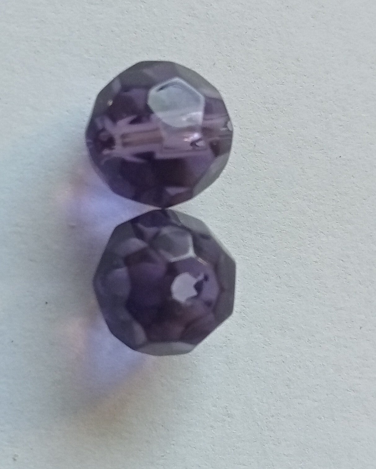 Kristal kralen rond facet amethist paars 8 mm 91206  1-1a