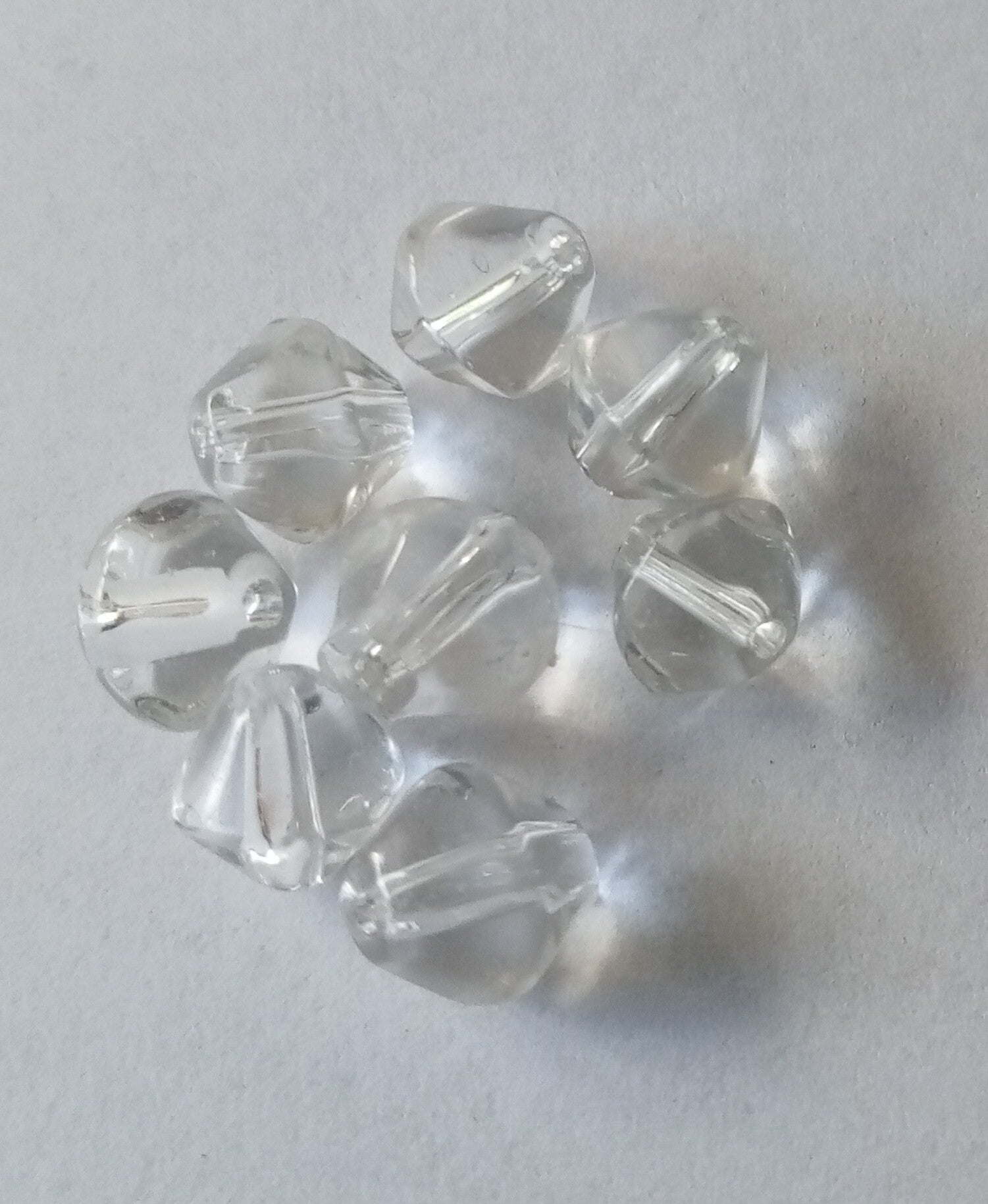 Transparant glazen konische kralen 6x6 mm 91228 2-2a