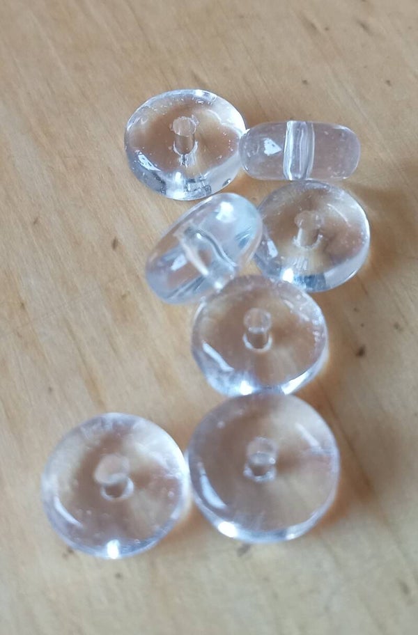 Glaskralen  transparant schijf 8x4 91248 2-2a