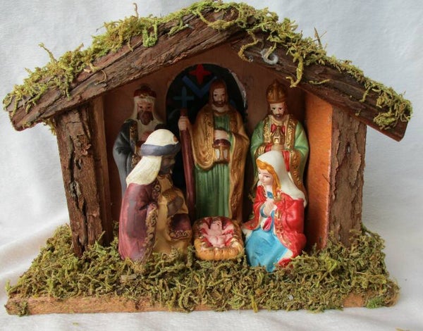 Houten kerststalletje in 2 soorten