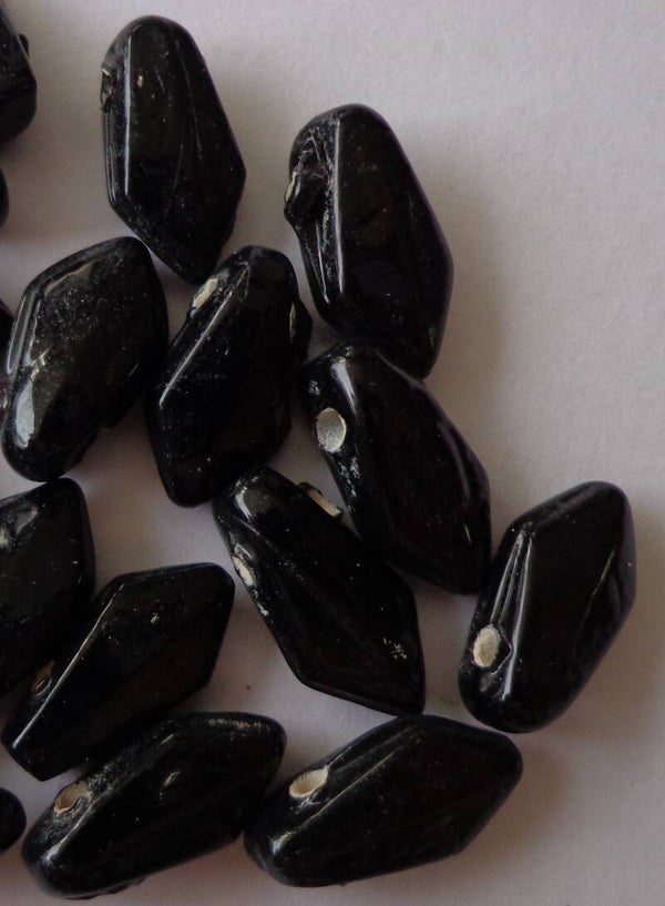 Zwarte keramiekkralen 14 x 8 x 6 mm kr90358 Ja