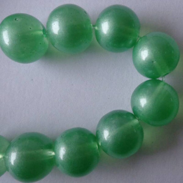 Mintgroene glasparels 10 mm kr90383 4-1a