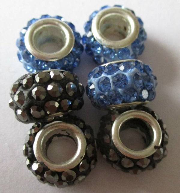 Groot gat stras kralen rondel 13x7 mm kr90876 Ma