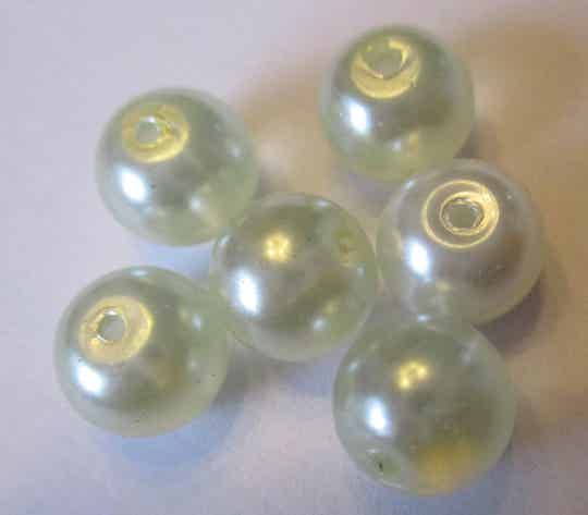 Ivoorkleurige kunststof parels 8 mm kr90168
