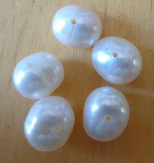 Witte zoetwaterparels 8 - 10 mm kp90316 k3