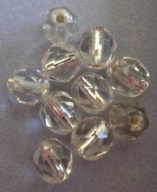 Facetkralen transparant zilver 6 mm kr90108 2-2a