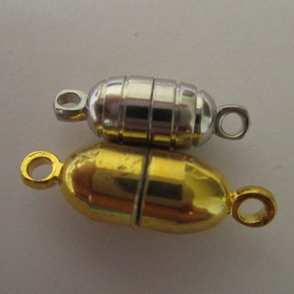 Magneetsloten ovaal zilver en goudkleurig  91154 Xa