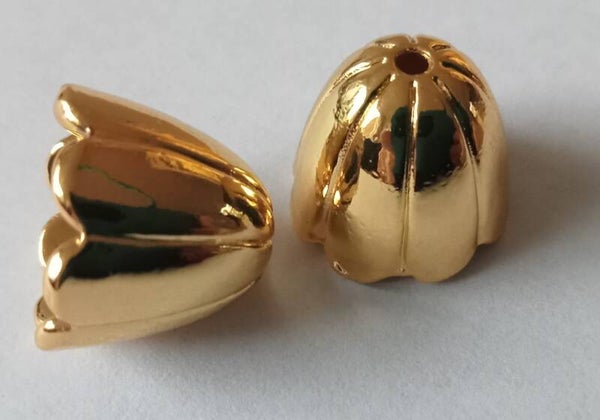 Goudkleurige grote kralenkappen 90354 k6