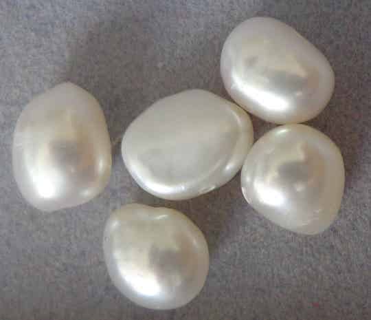 Witte zoetwaterparels 7 - 8 mm kp90314 wit k3