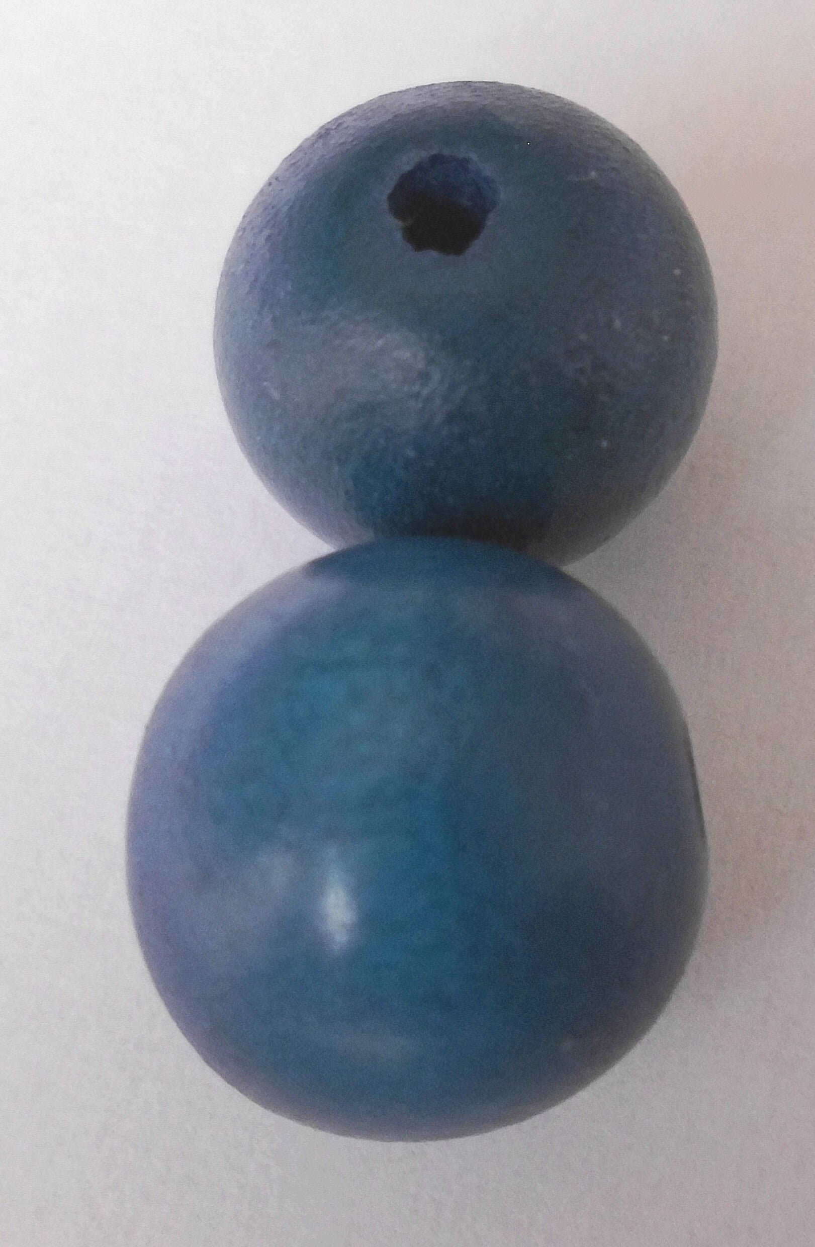 Kobalt blauwe houten kralen vintage look 12 mm kr90774 Ba