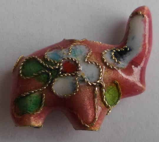 Olifantvormige cloisonné kralen 15 x 20 mm kc90648/k14