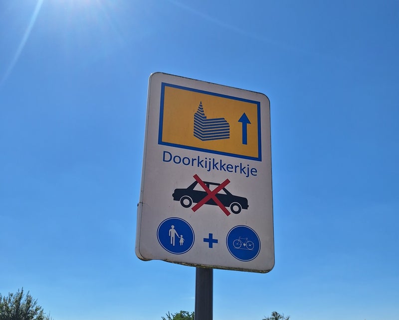 Doorkijkkerkje Borgloon bord