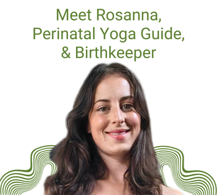 Portrait photo of Rosanna aka The Mother Rite. A yoga teacher and doula. Wearing a teal coloured sports top.. Warm, non-judgemental smile wise eyes. Long dark hair.