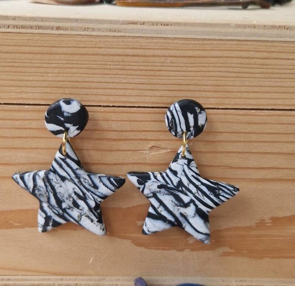 Kerst oorhangers, ster.