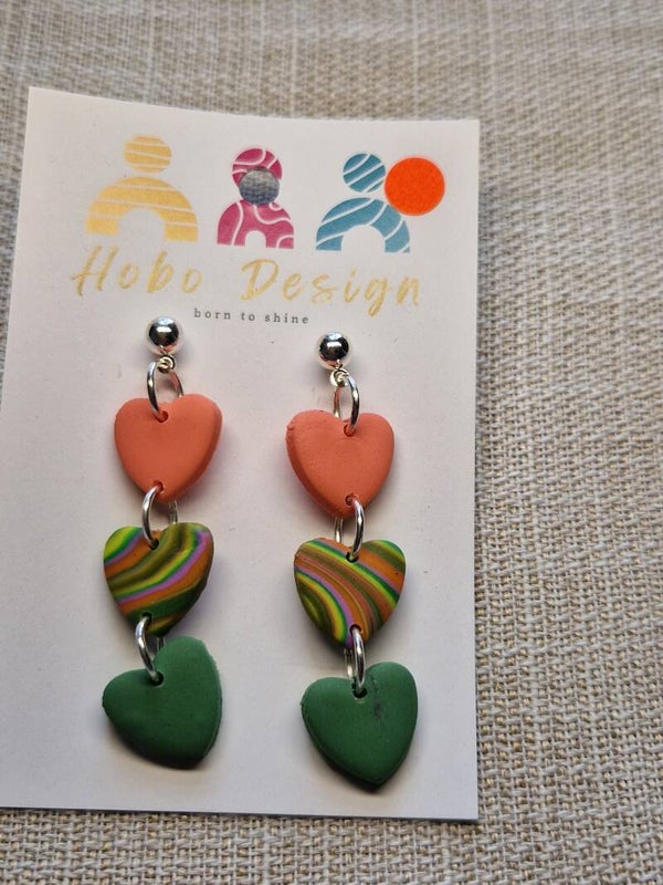 Oorhanger trio kleur.