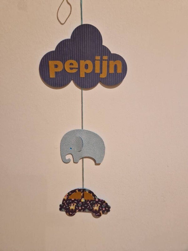 Wenskaart slinger met naam