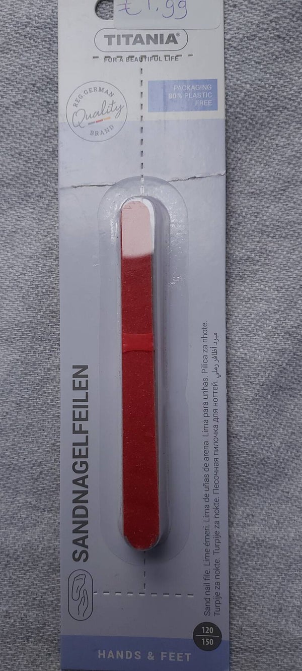 Titania 10 zandnagelvijlen, ondersteunt de behandeling van kalknagels