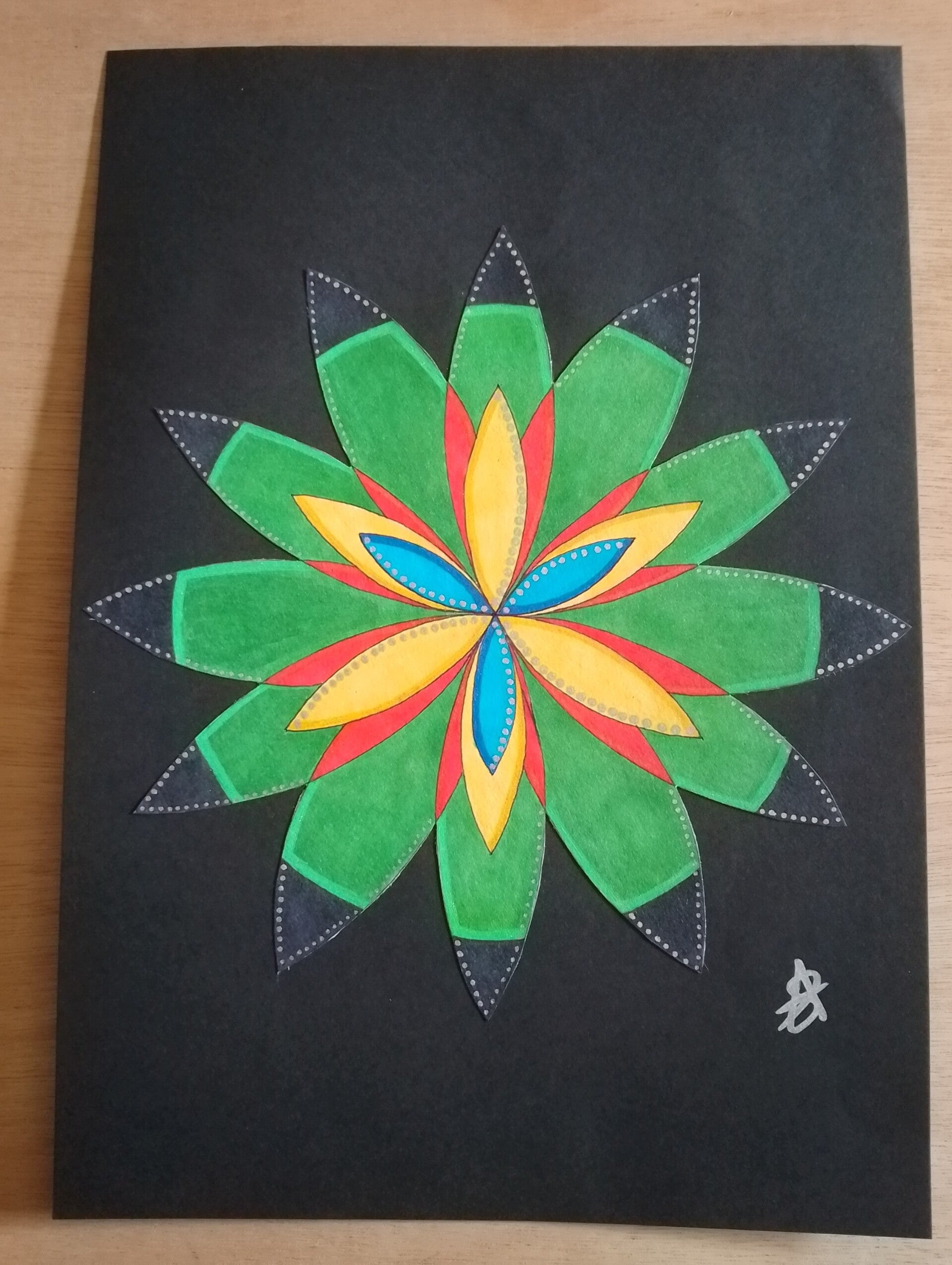 A4 Art Piece - Green Leaves