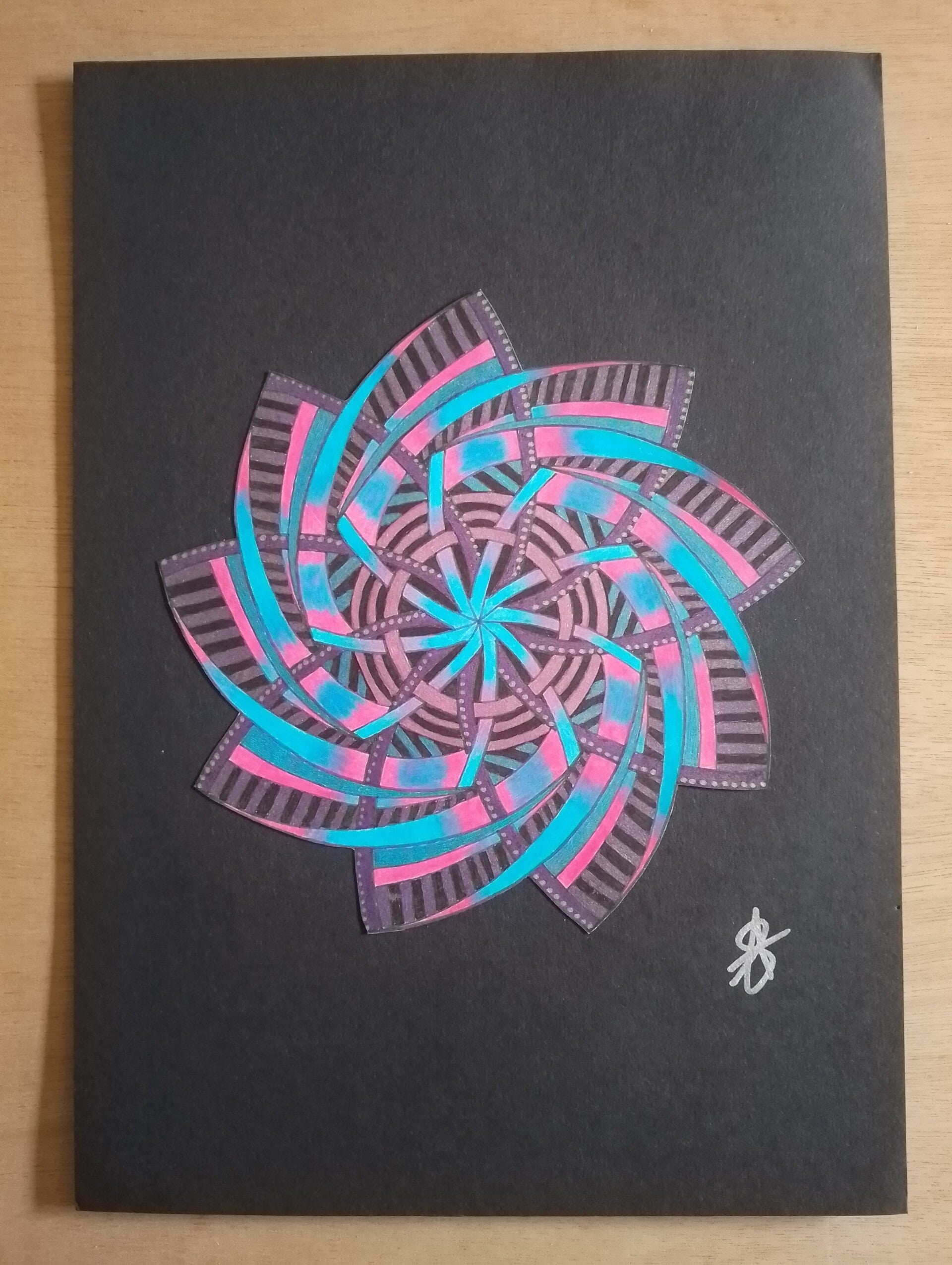 A4 Art Piece - Ying Yang Flow