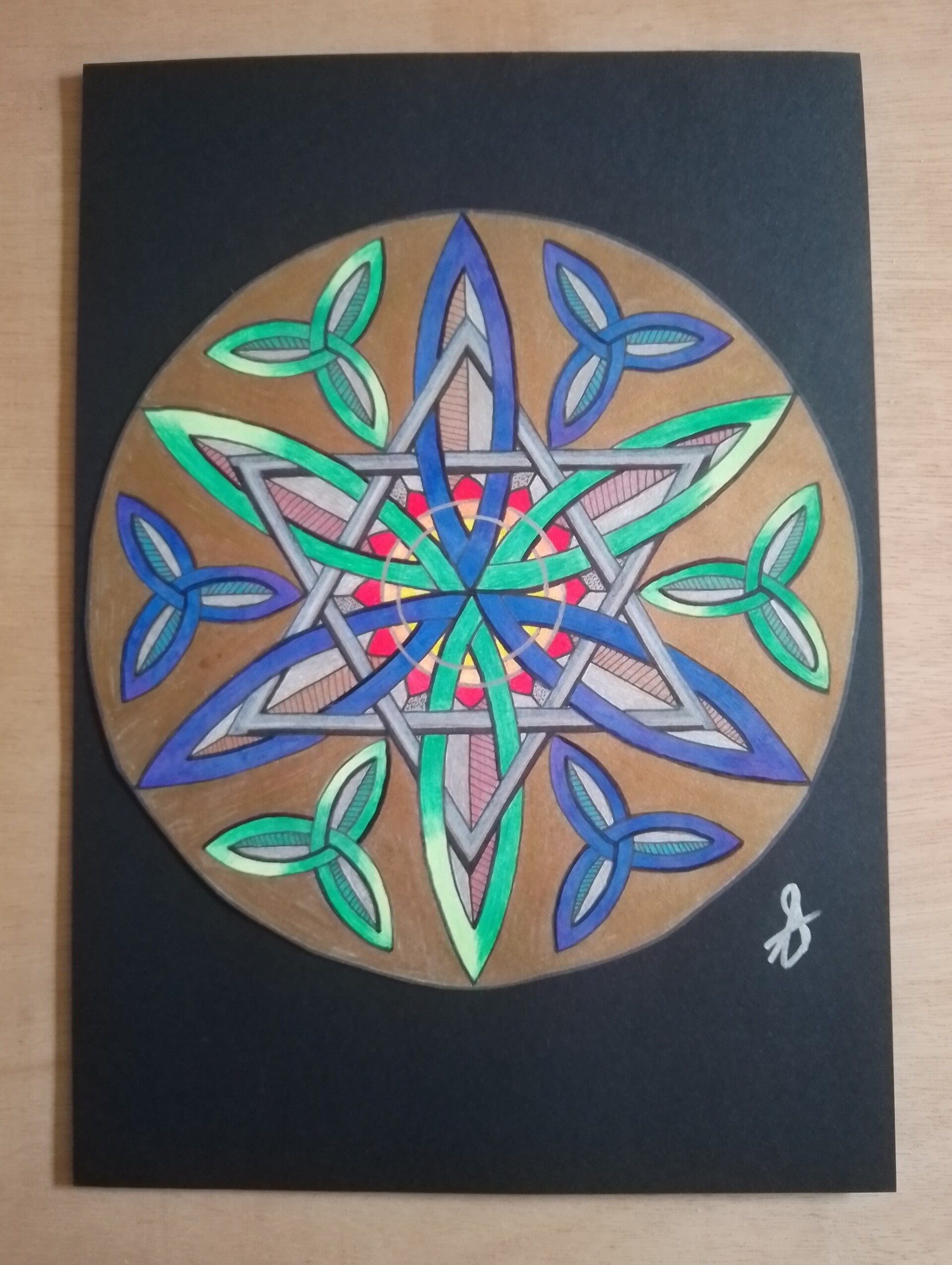 A4 Art Piece - Cosmic Triquetra