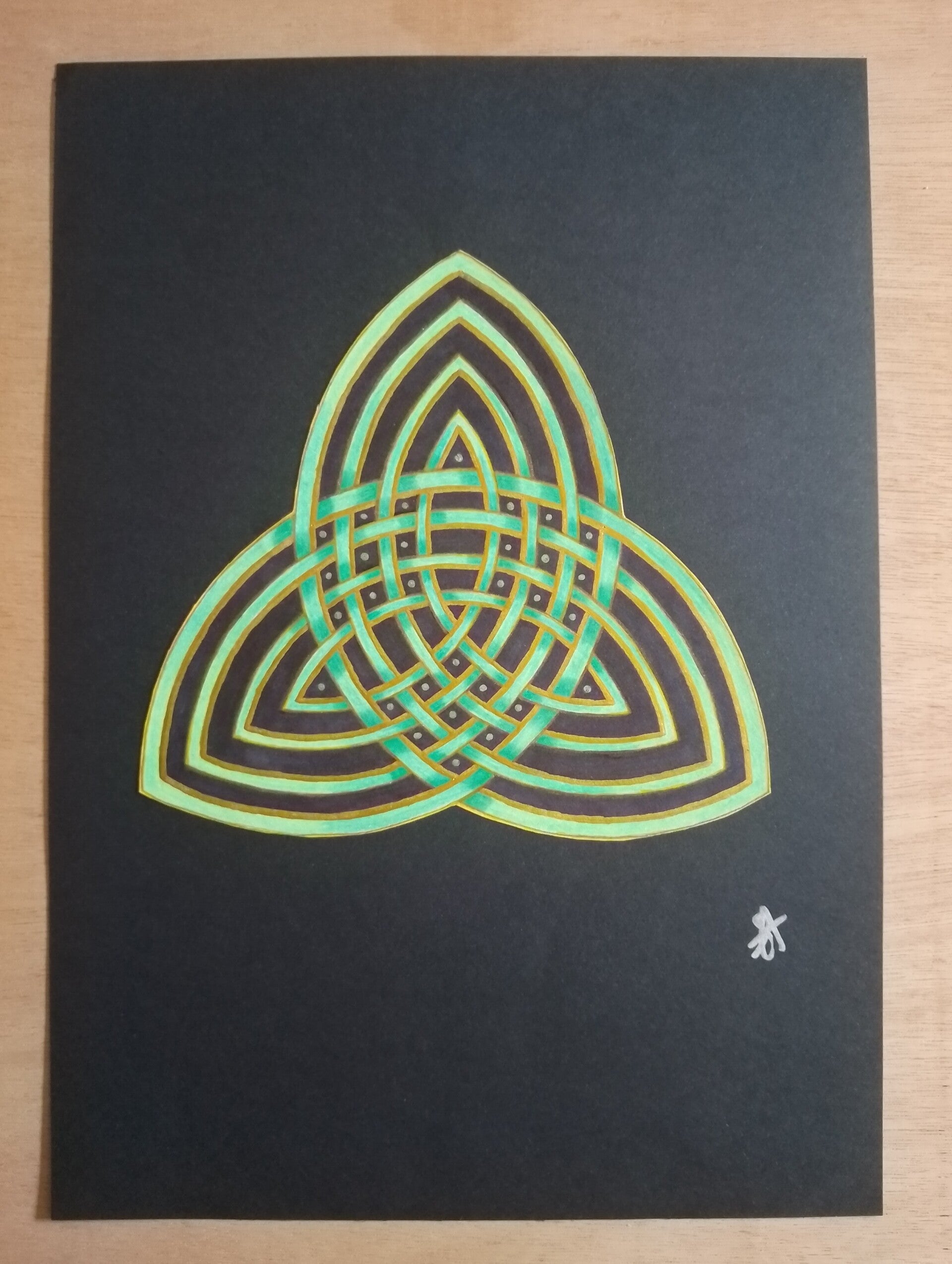 A4 Art Piece - Triquetra Quad