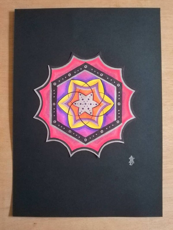 A4 Art Piece - Space Flower