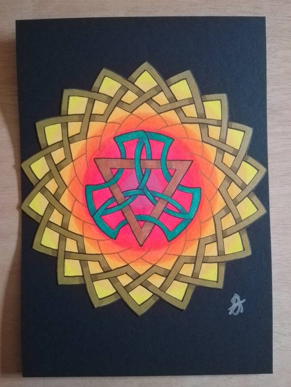 A5 Art piece - Triple Sun