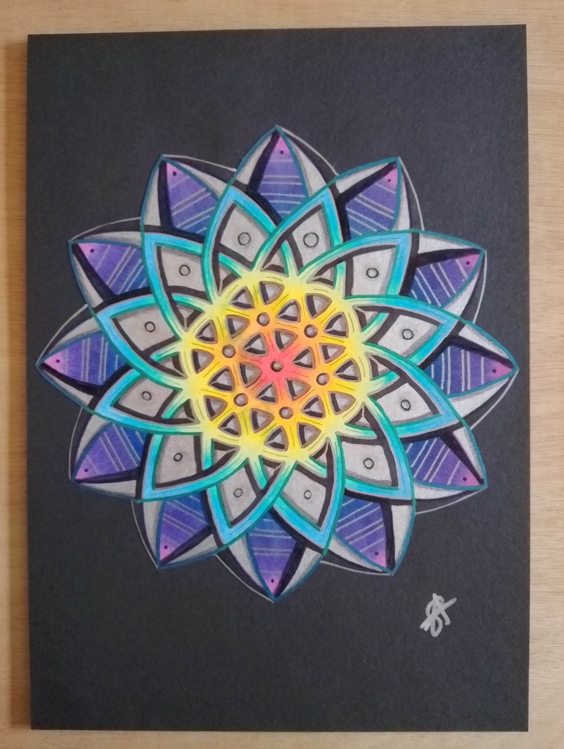 A4 Art Piece - Galaxy Rainbow