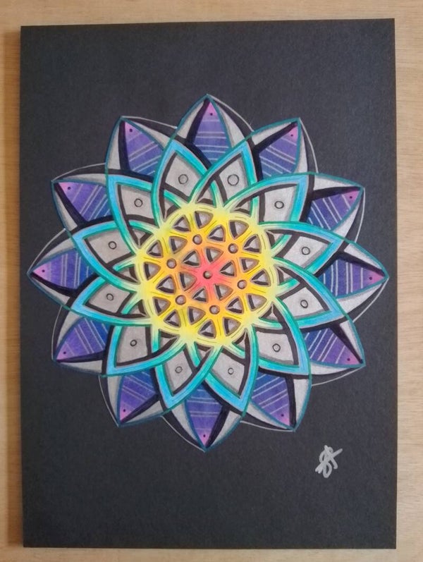 A4 Art Piece - Galaxy Rainbow