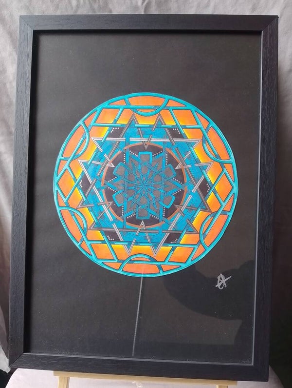 A3 Art piece - FRAMED - Sun Power