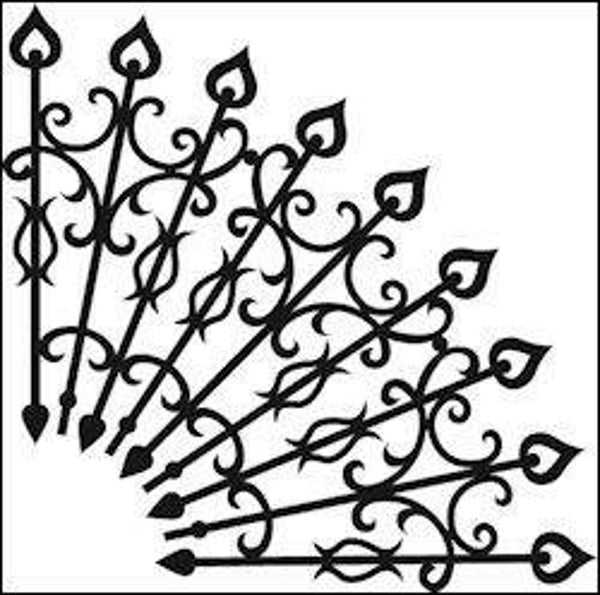 Craftables stencil Anja`s decoration - CR1271