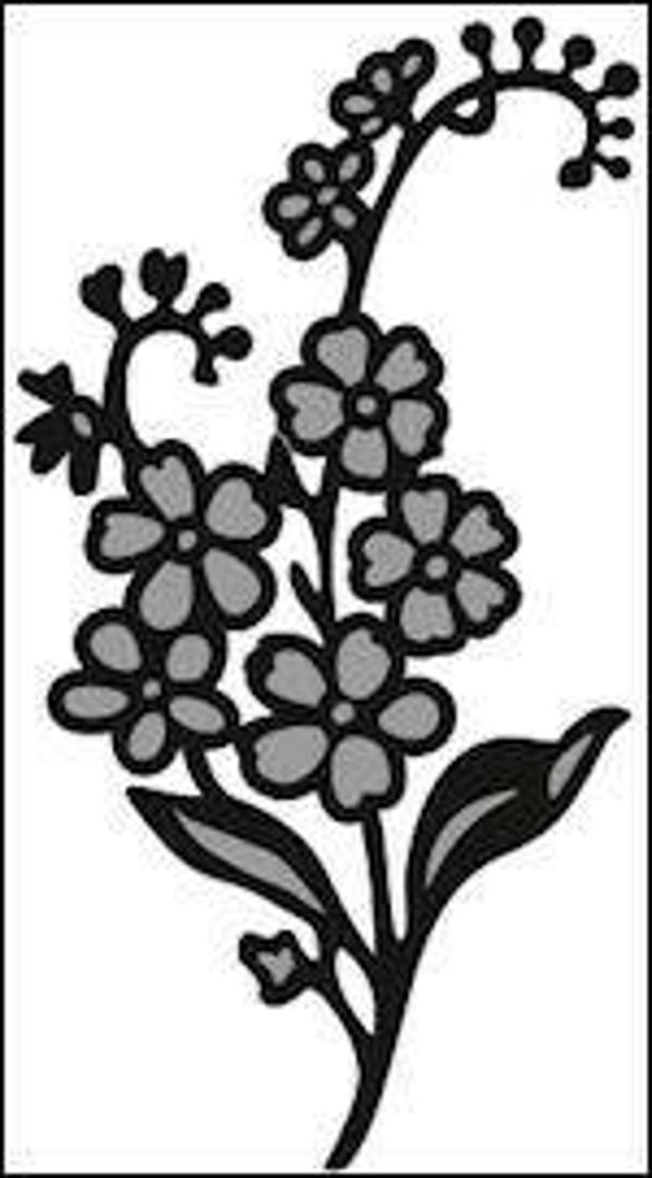 Craftables stencil Tiny`s forget me not - CR1307