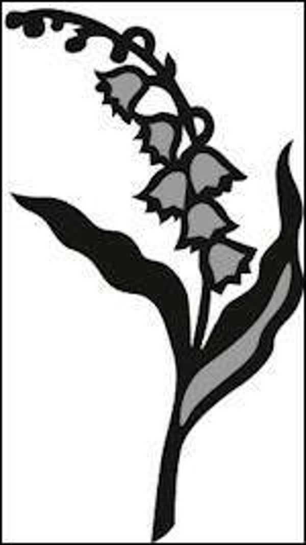 Craftables stencil Tiny`s lily of the valley - CR1308