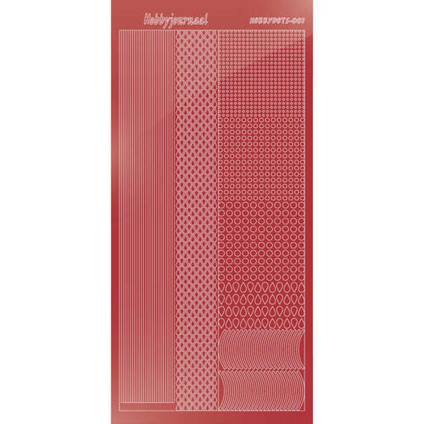 Hobbydots sticker - Mirror - Christmas Red   STDM01H