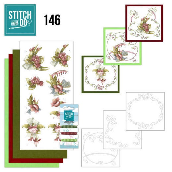 Stitch and Do 146 - Precious Marieke - Pretty Flowers - Red