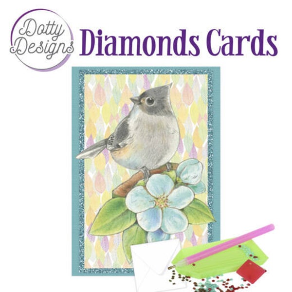 Dotty Designs Diamond Cards - Bird on branch    DDDC1084