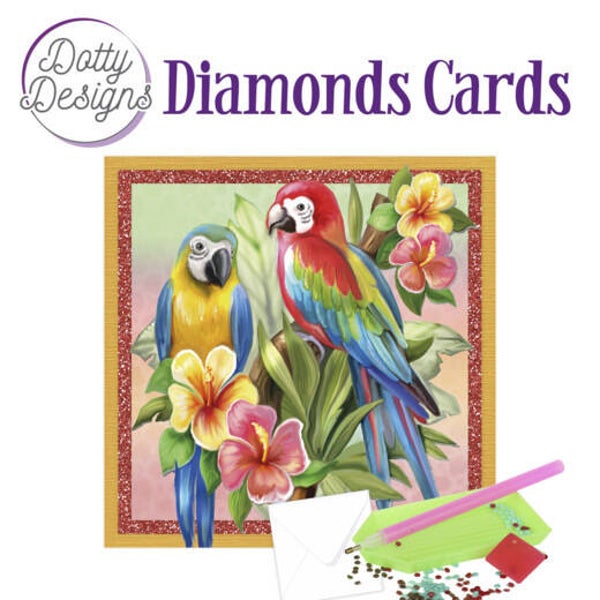 Dotty Designs Diamond Cards - Parrots    DDDC1081