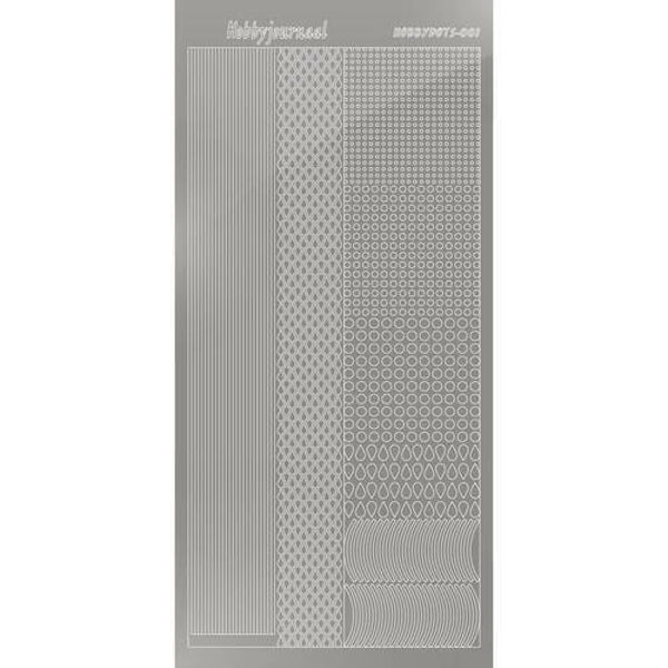 Hobbydots sticker - Mirror - Silver   STDM018