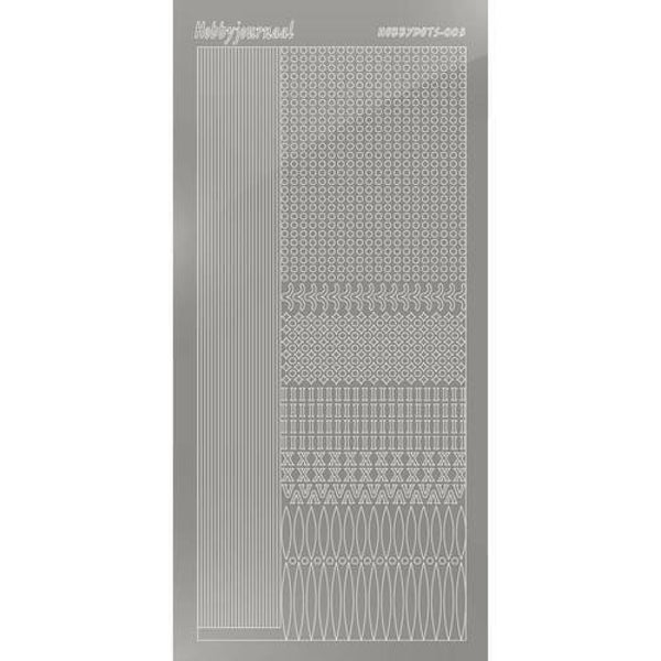 Hobbydots sticker - Mirror - Silver   STDM038