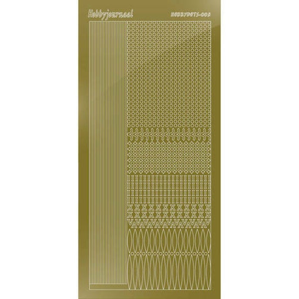Hobbydots sticker - Mirror - Gold   STDM037