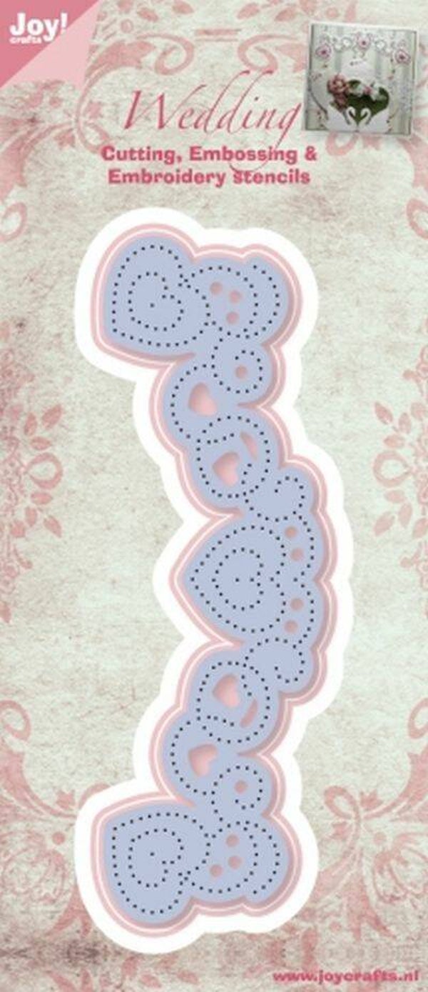 Joy crafts snij en borduurmal wedding rand hart - 6002/1005