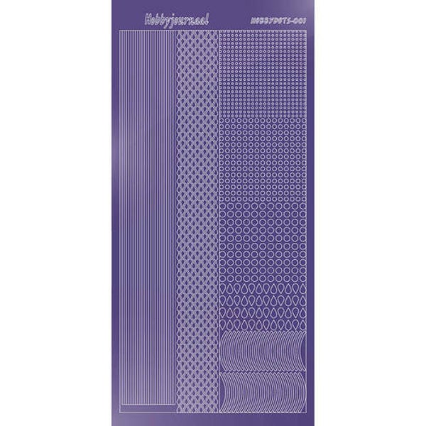 Hobbydots sticker - Mirror - Purple   STDM019