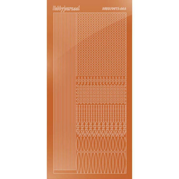 Hobbydots sticker - Mirror - Copper   STDM03B