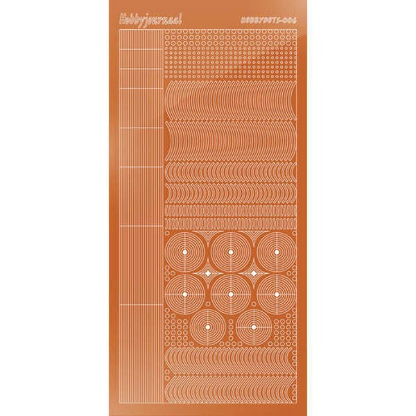 Hobbydots sticker - Mirror - Copper   STDM06B