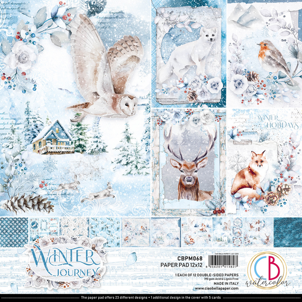 Chiaobella winter journey paperpad 12x12 inch