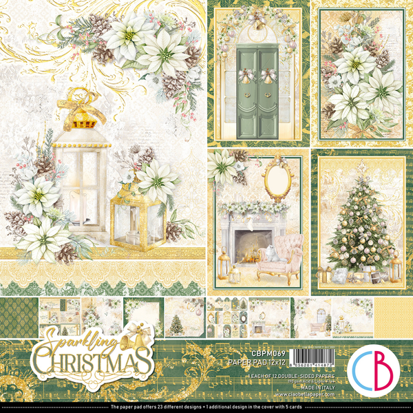 Chiaobella Sparkling Christmas paperpad 12x12 inch