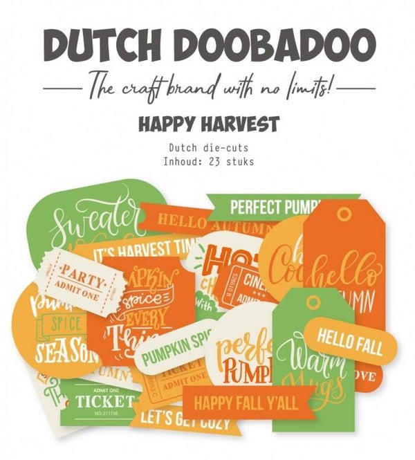 Die-Cuts - DDBD - Happy Harvest - Sentiments - 23 Pcs     474007043