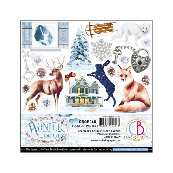 Chiaobella winter journey fussy cutting pad 6x6 inch