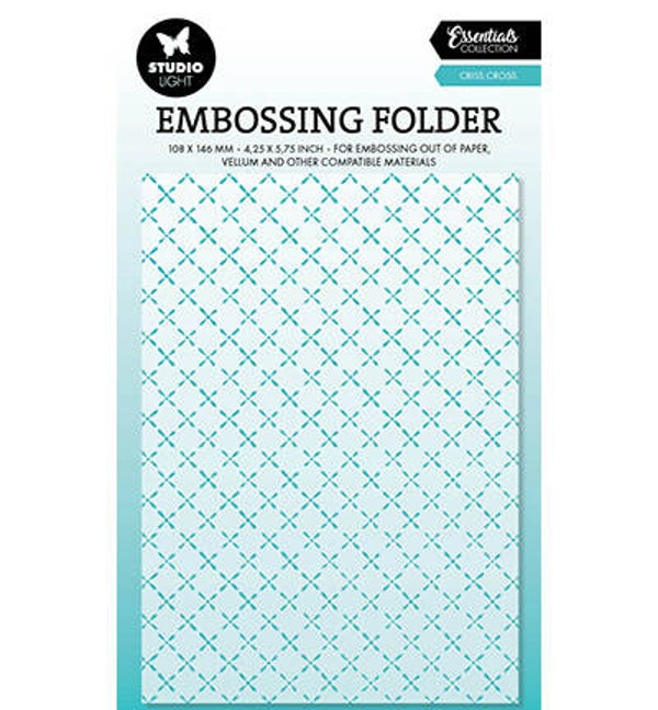 studio light embossingfolder Criss Cross Essentials nr.27    SL-ES-EMB27